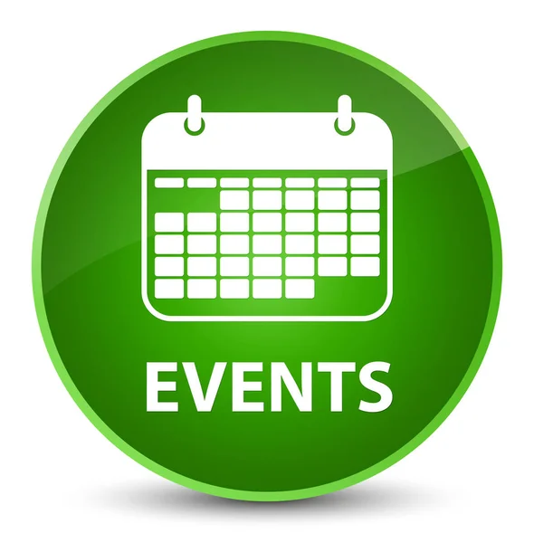 Events (calendar icon) elegant green round button — Stock Photo, Image