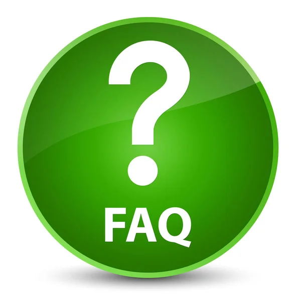 FAQ (fråga ikon) eleganta gröna runda knappen — Stockfoto