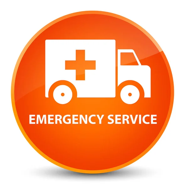Servicio de emergencia elegante botón redondo naranja — Foto de Stock