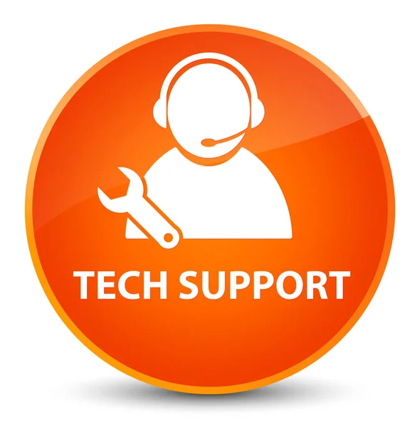 Tech support élégant bouton rond orange — Photo