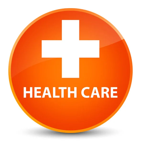 Hälso-och sjukvård (plustecken) eleganta orange runda knappen — Stockfoto