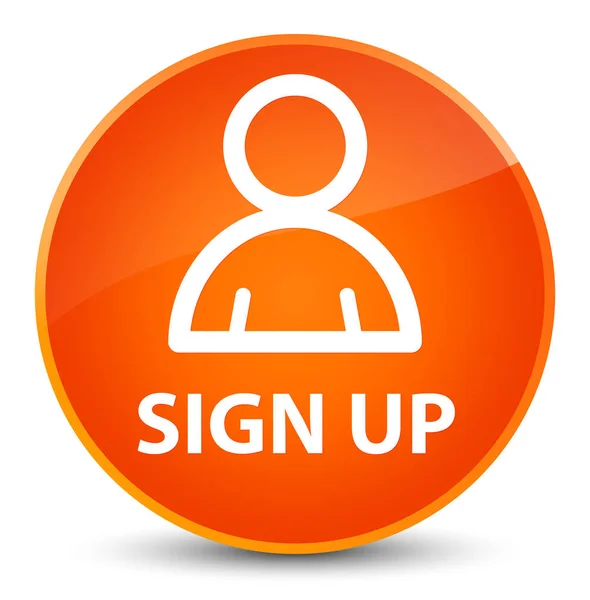 Sign up (member icon) elegant orange round button