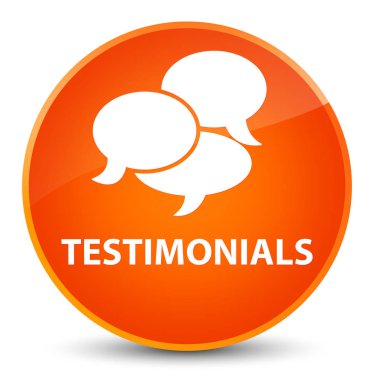 Görüşler (yorum simgesi) zarif turuncu yuvarlak düğmesine