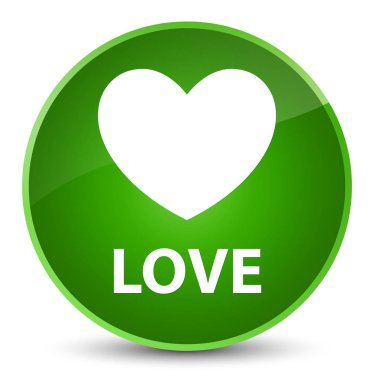 Aşk zarif yeşil yuvarlak düğmesi