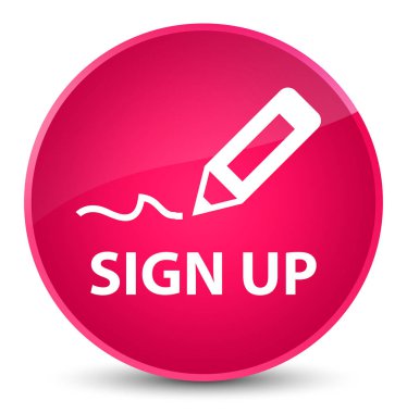 Zarif pembe kaydolun düğmesini yuvarlak