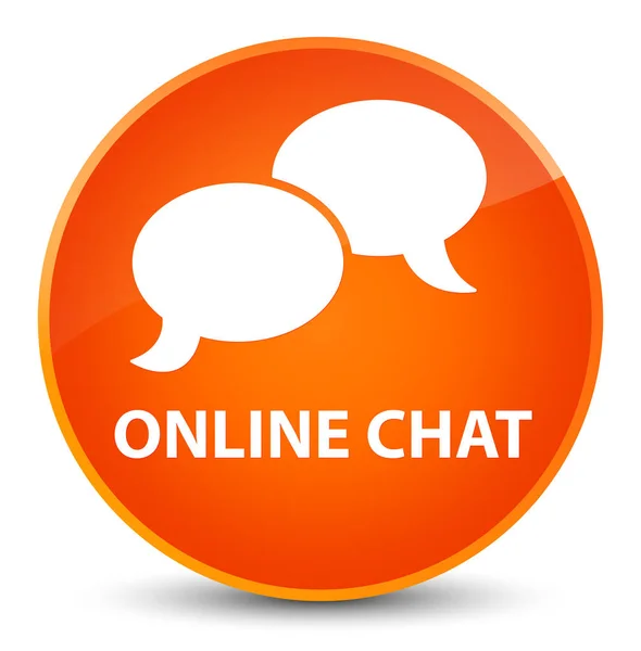 Online chatt eleganta orange runda knappen — Stockfoto