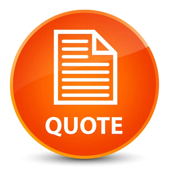 Quote (page icon) elegant orange round button