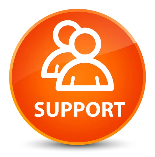 Κομψό πορτοκαλί στρογγυλό κουμπί υποστήριξης (εικονίδιο ομάδας) — Φωτογραφία Αρχείου
