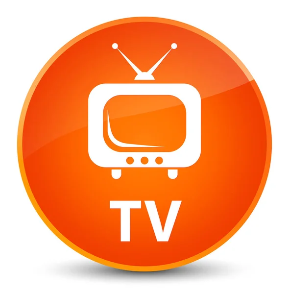 TV elegante laranja botão redondo — Fotografia de Stock