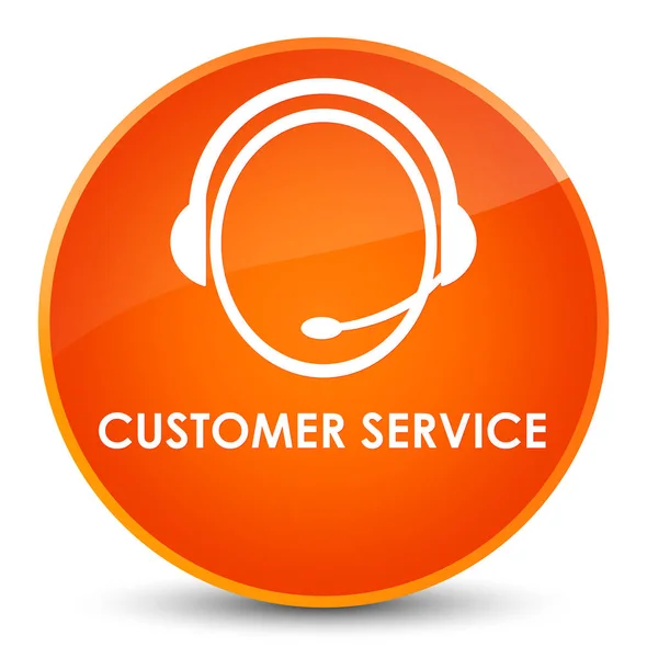 Zákazníkům služby (zákaznické péče ikonu) elegantní oranžové kulaté tlačítko — Stock fotografie