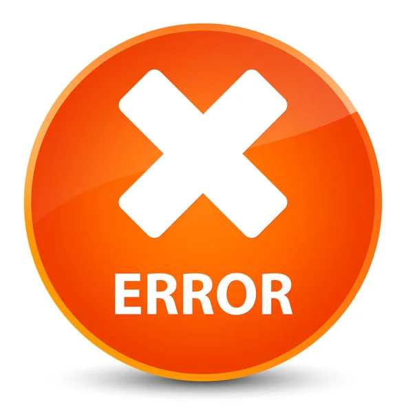 Error (cancelar icono) botón redondo naranja elegante — Foto de Stock