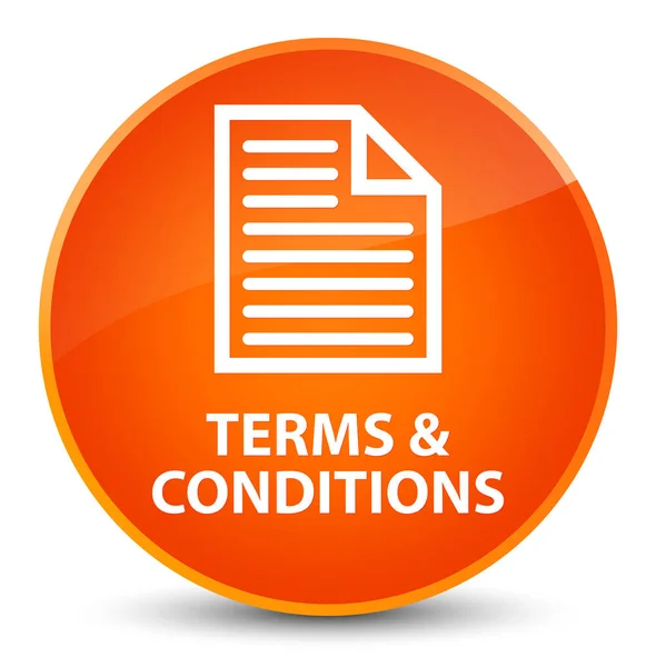 Terms and conditions (page icon) elegant orange round button — Stock Photo, Image
