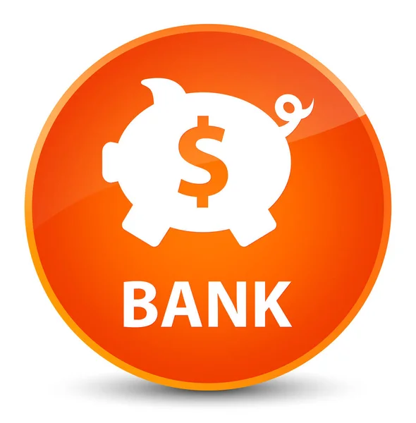 Τράπεζα (σύμβολο δολαρίου γουρουνάκι κουτί) κομψό πορτοκαλί στρογγυλό κουμπί — Φωτογραφία Αρχείου