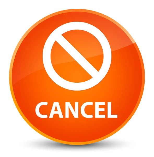 Cancel (prohibition sign icon) elegant orange round button