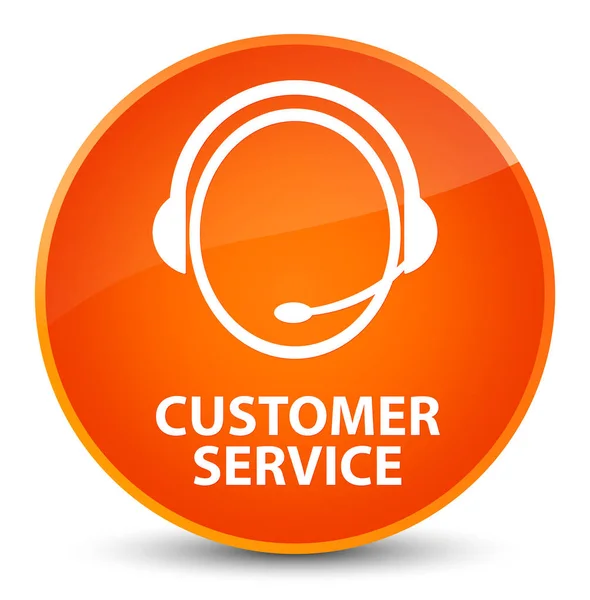 Customer service (customer care icon) elegant orange round butto — Stock Photo, Image