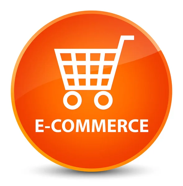 E-commerce elegante laranja botão redondo — Fotografia de Stock