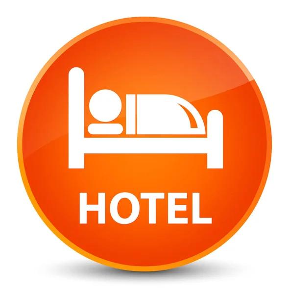 Hotel elegantní oranžové kulaté tlačítko — Stock fotografie