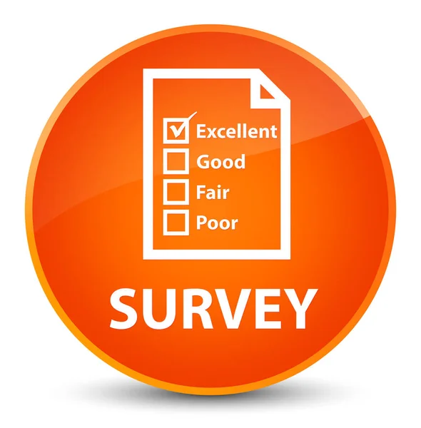 Survey (questionnaire icon) elegant orange round button