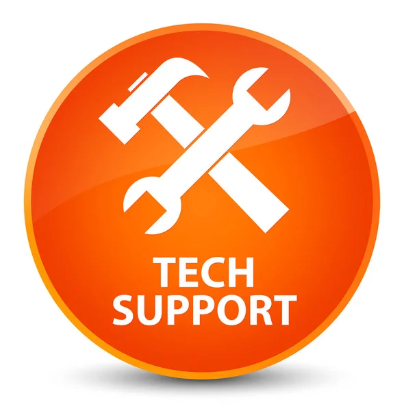 Tech support (extra pictogram) elegante oranje ronde knop — Stockfoto