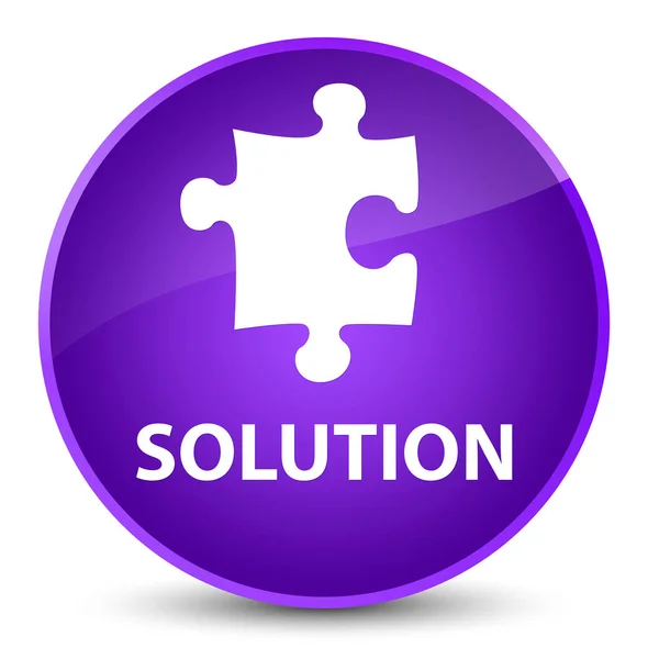 Solution (puzzle icon) elegant purple round button