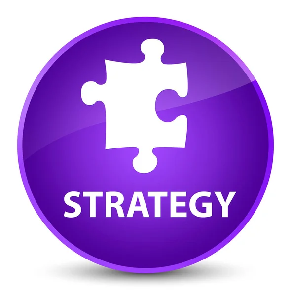 Strategia (icona puzzle) elegante pulsante rotondo viola — Foto Stock