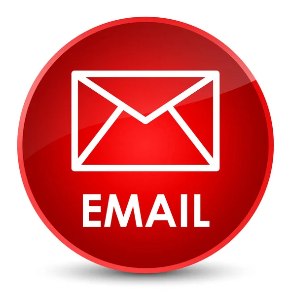 E-posta zarif kırmızı yuvarlak düğmesini — Stok fotoğraf