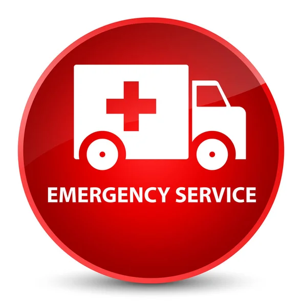 Emergency service elegant rød rund knap - Stock-foto
