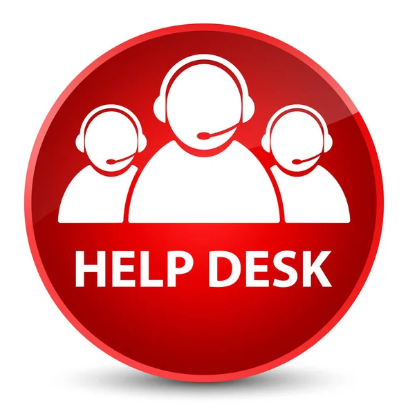 帮助台 （客户关怀团队图标） 优雅红色圆形按钮 — 图库照片