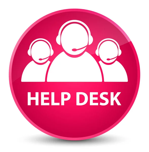 Skrivbord (customer care team ikon) elegant rosa runda knappen hjälp — Stockfoto