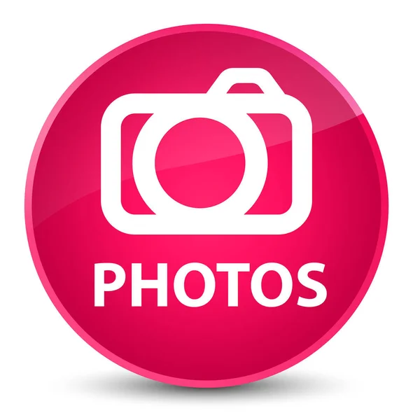 Foto (icona della fotocamera) elegante pulsante rotondo rosa — Foto Stock