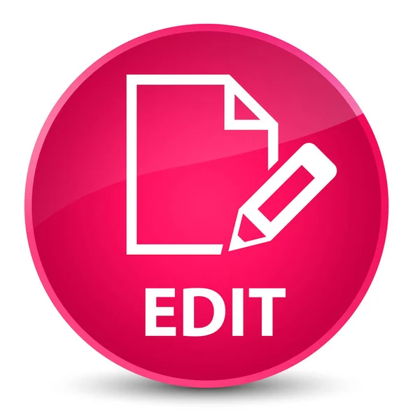 エレガントなピンクの丸いボタンを編集します。 — ストック写真