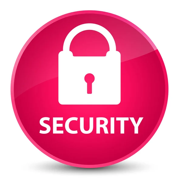 Sicurezza (icona del lucchetto) elegante pulsante rotondo rosa — Foto Stock