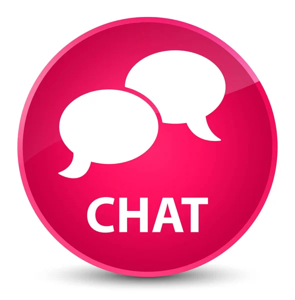 Chat elegant pink round button — Stock Photo, Image