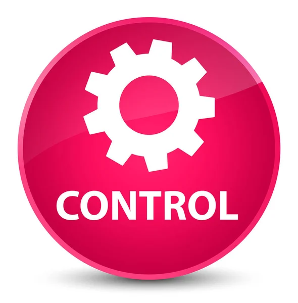 Controle (ícone de configurações) botão redondo rosa elegante — Fotografia de Stock