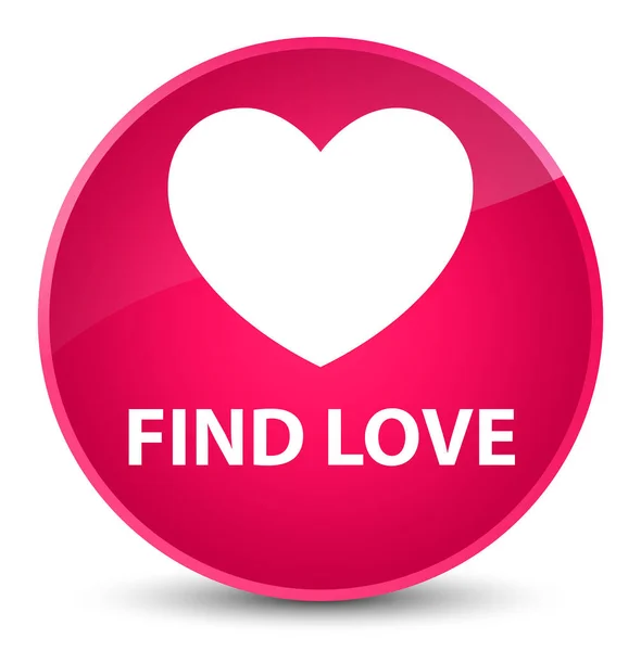 Encontrar o amor elegante botão redondo rosa — Fotografia de Stock