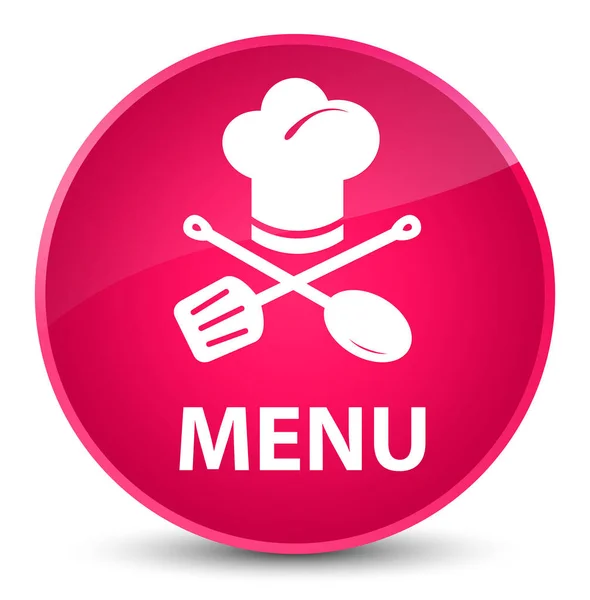 Menu (restaurant icon) elegant pink round button