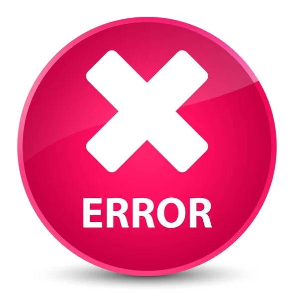 Erro (cancelar ícone) botão redondo rosa elegante — Fotografia de Stock