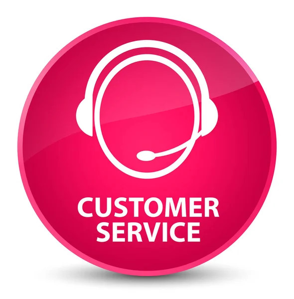 Customer service (pictogram van de zorg van de klant) elegante roze ronde knop — Stockfoto