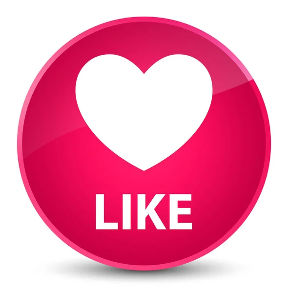Wie (Herz-Symbol) eleganter rosa runder Knopf — Stockfoto