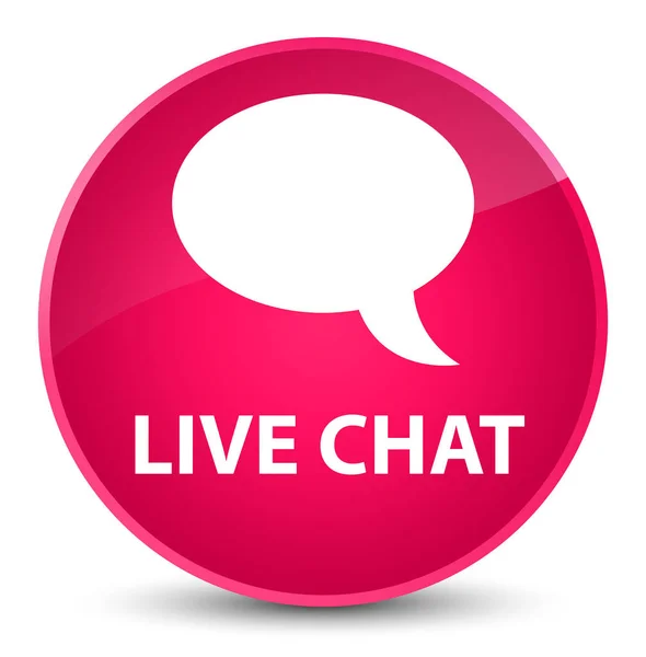 Chat en vivo elegante rosa botón redondo —  Fotos de Stock