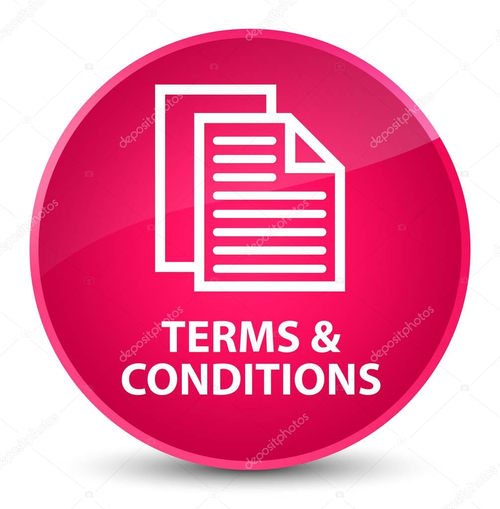 Terms and conditions (pages icon) elegant pink round button