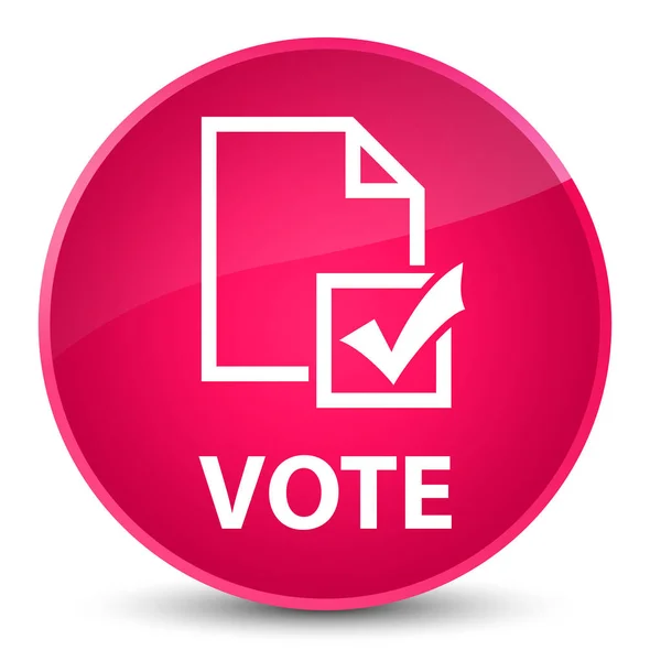 Голосування (піктограма опитування) елегантна рожева кругла кнопка — стокове фото