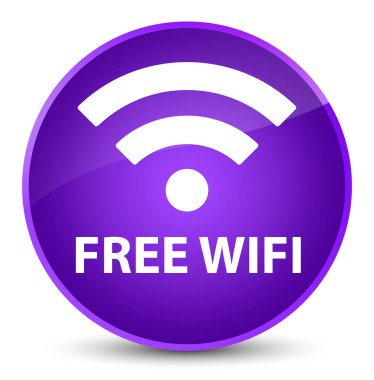 Ücretsiz Wi-Fi zarif mor yuvarlak düğmesi