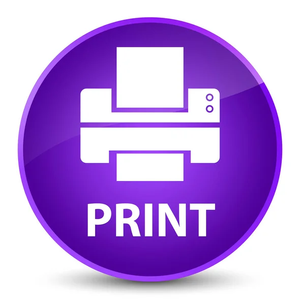 (Ikona drukarki) elegancki fioletowy okrągły przycisk Drukuj — Zdjęcie stockowe