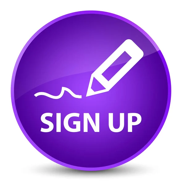 Sign up elegant purple round button — Stock Photo, Image