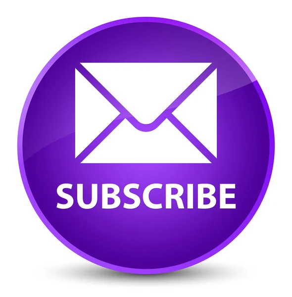 (E-mail ikona) elegancki fioletowy okrągły przycisk Subskrybuj — Zdjęcie stockowe