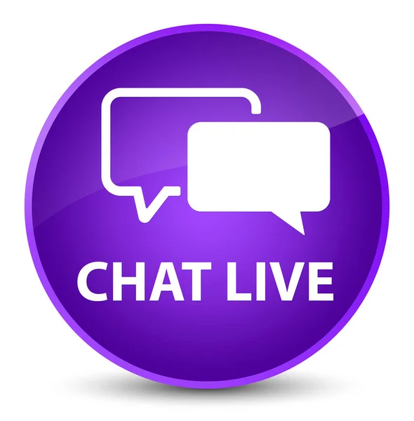 Chat en vivo elegante botón redondo morado —  Fotos de Stock