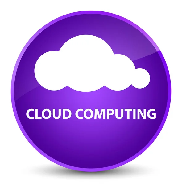 Cloud computing elegante botón redondo púrpura — Foto de Stock