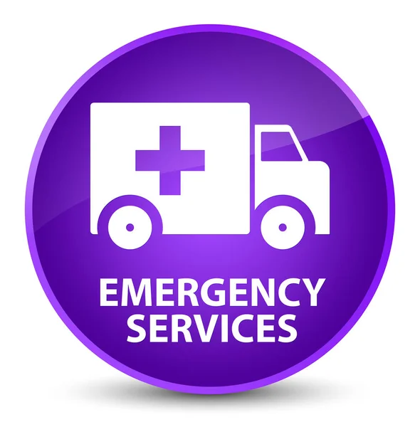 Servicios de emergencia elegante botón redondo morado — Foto de Stock