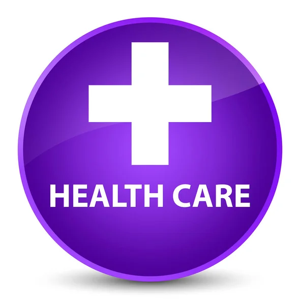 Здравоохранение (плюс знак) элегантная фиолетовая круглая кнопка — стоковое фото